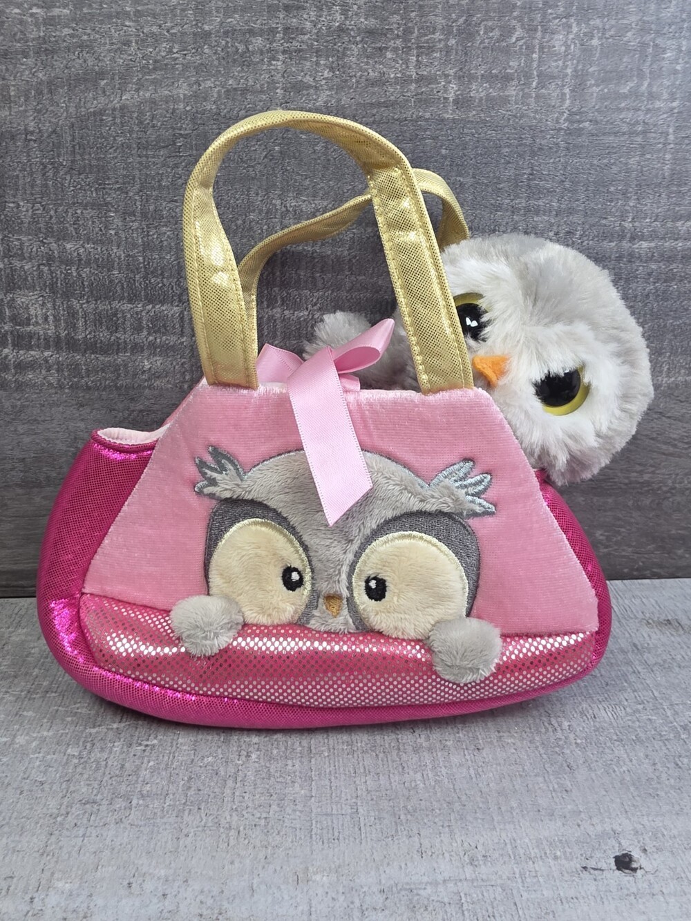 Aurora World Fancy Pals Peek-A-Boo Owl Pet Carrier 7" g62